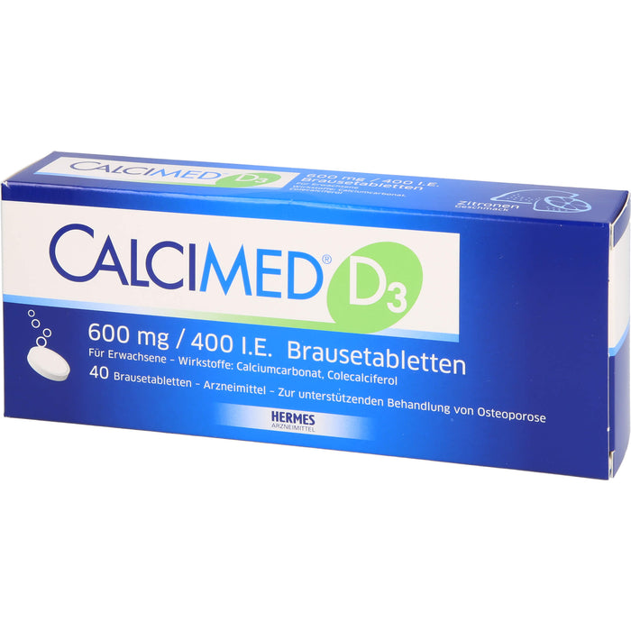 Calcimed D3 600 mg / 400 I.E. Brausetabletten, 40 St BTA