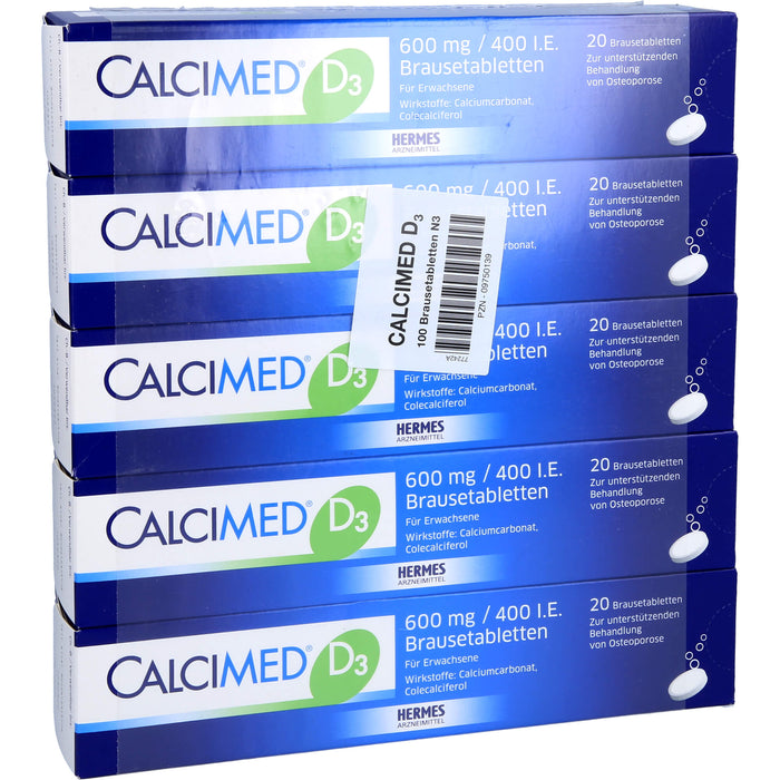 Calcimed D3 600 mg / 400 I.E. Brausetabletten, 100 St BTA