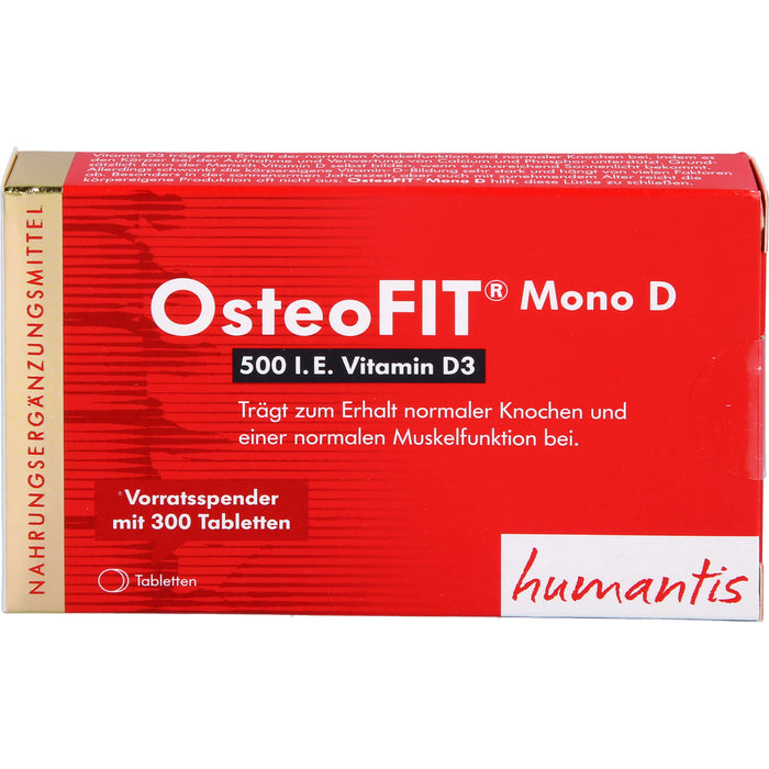 OsteoFIT Mono D Tabletten trägt zum Erhalt normaler Knochen und einer normalen Muskelfunktion bei, 300 St. Tabletten