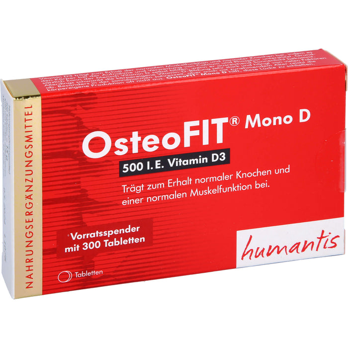 OsteoFIT Mono D Tabletten trägt zum Erhalt normaler Knochen und einer normalen Muskelfunktion bei, 300 St. Tabletten