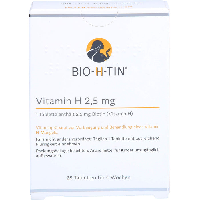 BIO-H-TIN Vitamin H 2,5 mg Tabletten für 4 Wochen, 28 St. Tabletten
