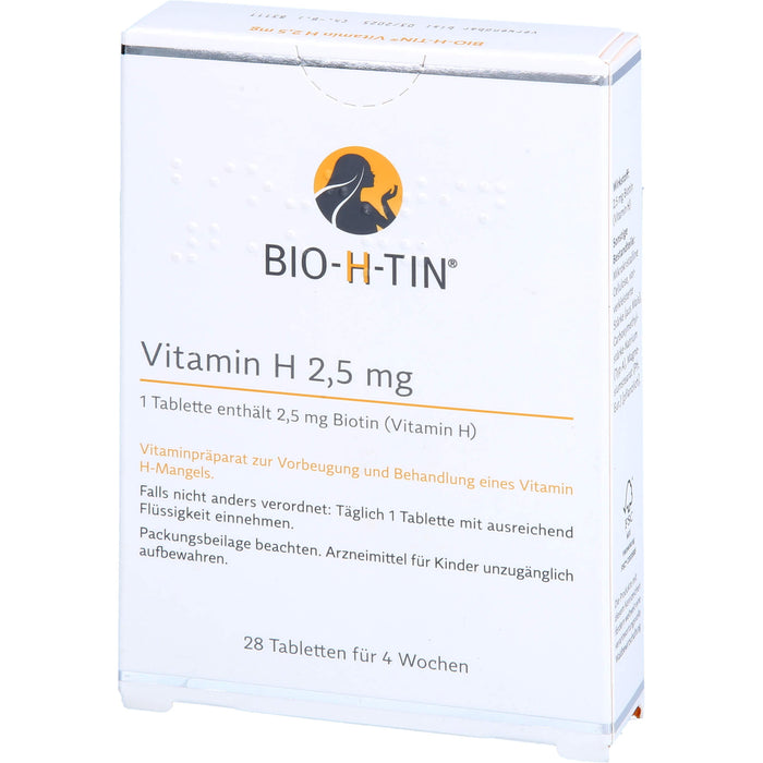 BIO-H-TIN Vitamin H 2,5 mg Tabletten für 4 Wochen, 28 St. Tabletten