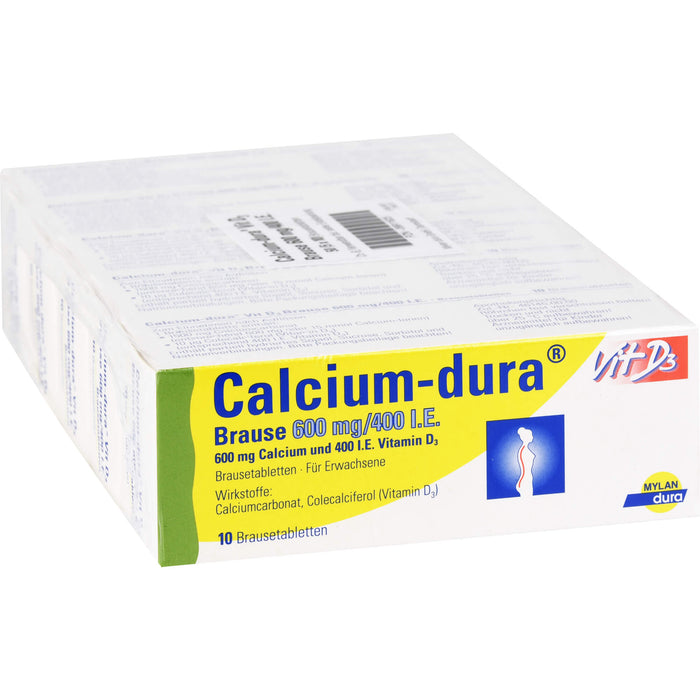 Calcium-dura Vit D3 Brause 600 mg/ 400 I.E. Brausetabletten, 50 St. Tabletten
