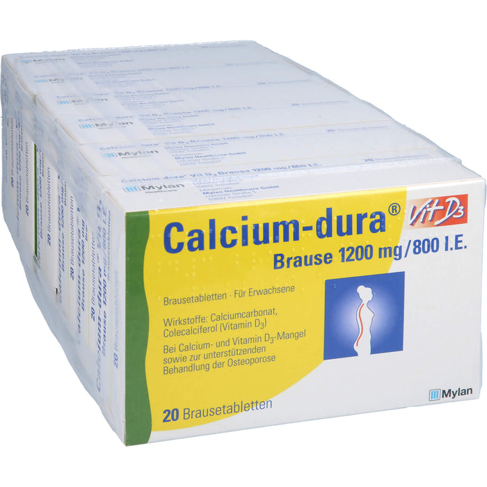 Calcium-dura Vit D3 Brause 1200mg/800 I.E., Brausetabletten, 120 St BTA