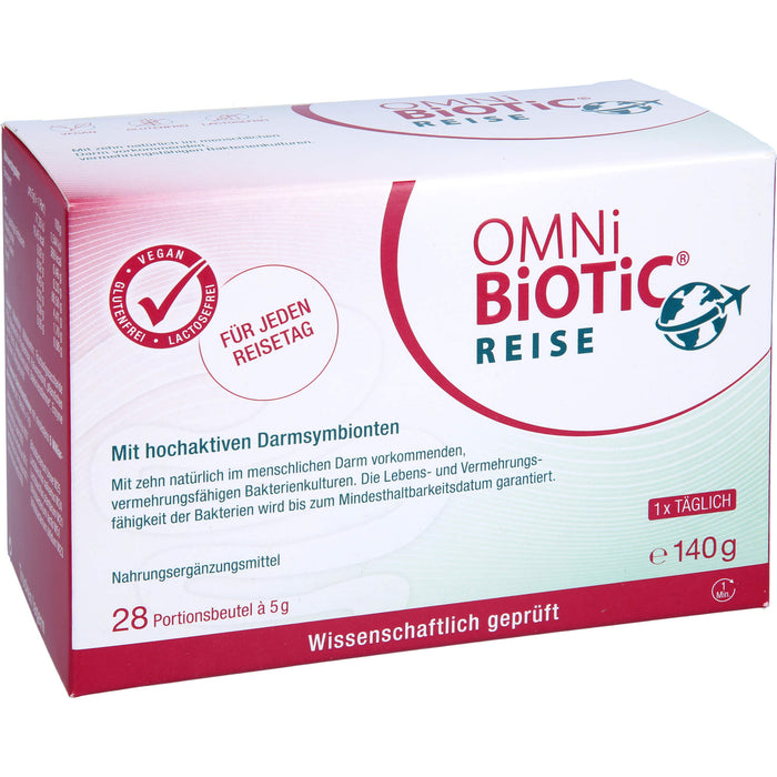 OMNi-BiOTiC Reise mit aktiven und vermehrungsfähigen Darmsymbionten für Reisen, 28 St. Beutel