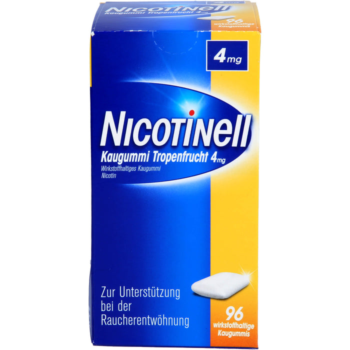 Nicotinell Tropenfrucht Kaugummi 4 mg zur Raucherentwöhnung, 96 St. Kaugummi