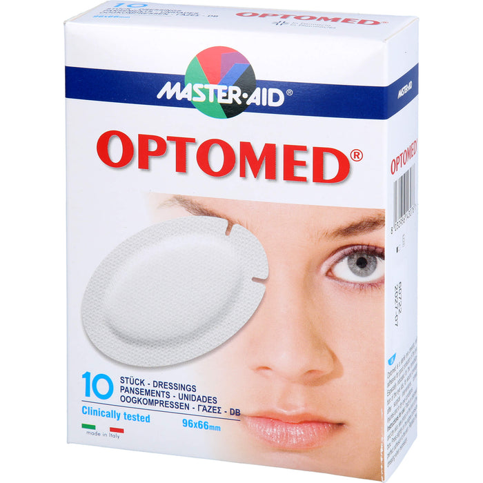 OPTOMED Augenkompresse selbstklebend steril, 10 St. Kompressen