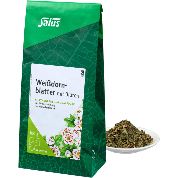 Weissdornblätter mit Blüten Arzneitee bio Salus, 100 g TEE