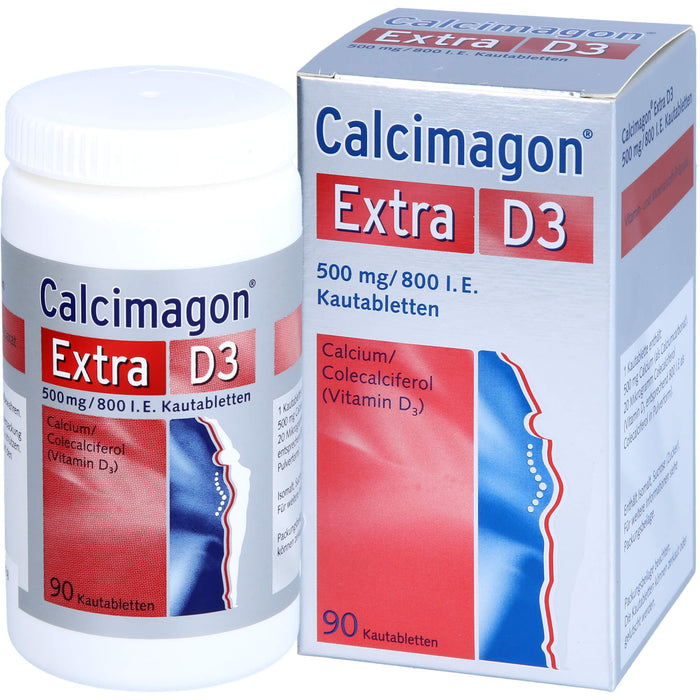 Calcimagon Extra D3 500 mg / 800 I.E. Kautabletten, 90 St. Tabletten