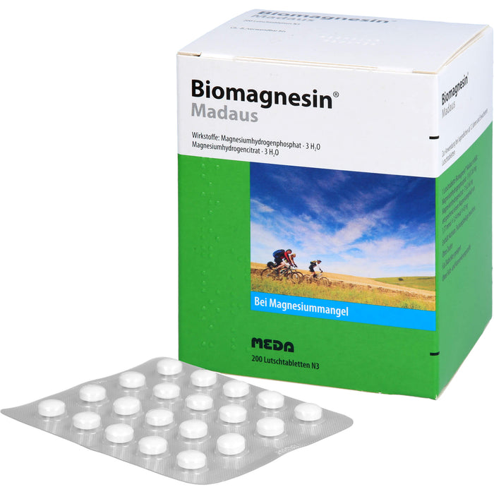 Biomagnesin Madaus Lutschtabletten bei Magnesiummangel, 200 St. Tabletten