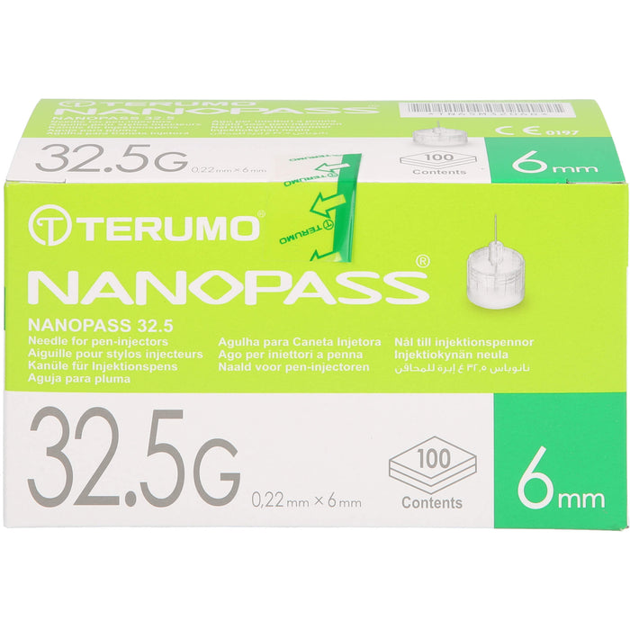 TERUMO NANOPASS 32,5 Pen Kanüle 0,22x6 mm, 100 St KAN