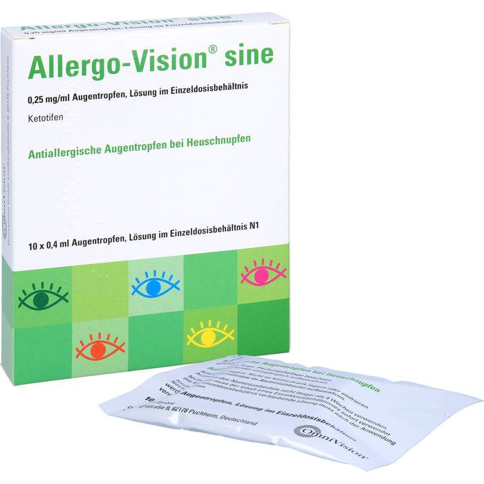 Allergo-Vision sine Augentropfen bei Heuschnupfen, 10 St. Pipetten