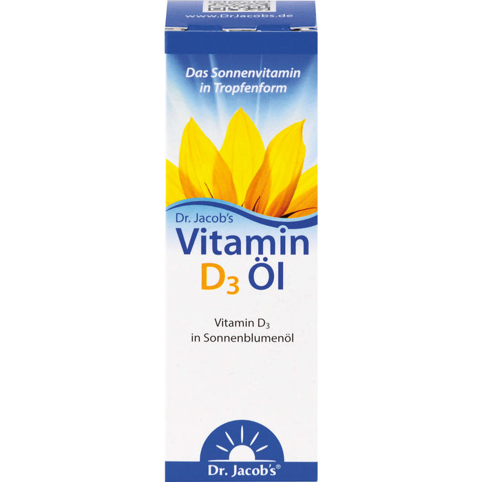 Dr. Jacob's Vitamin D3 Öl 800 I.E. pro Tropfen, 20 ml Lösung