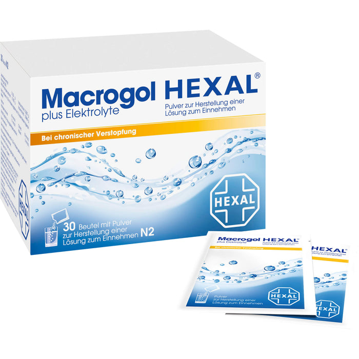 Macrogol HEXAL plus Elektrolyte, 30 St. Beutel