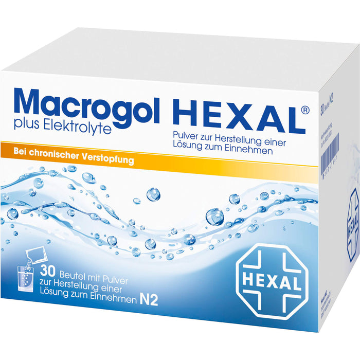 Macrogol HEXAL plus Elektrolyte, 30 St. Beutel