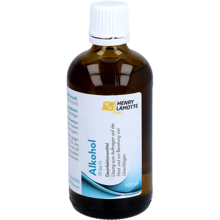 HENRY LAMOTTE OILS Alkohol 70% Desinfektionsmittel Lösung, 100 ml Lösung