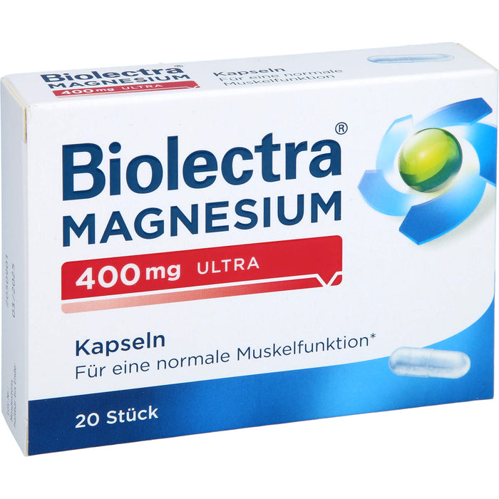 Biolectra Magnesium 400 mg ultra Kapseln, 20 St. Kapseln