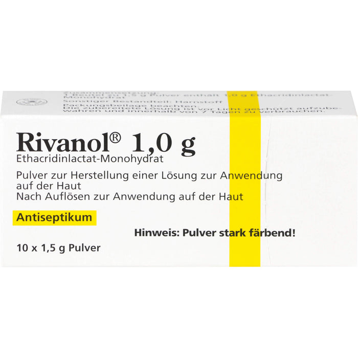 Rivanol 1,0 g Pulver Antiseptikum, 10 St. Beutel