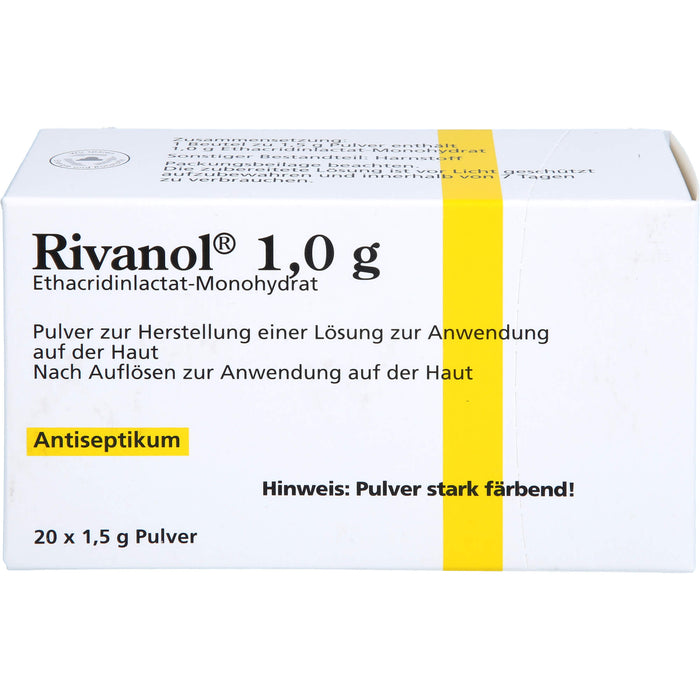 Rivanol 1,0 g Pulver Antiseptikum, 20 St. Beutel
