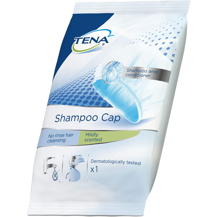 TENA PROskin Shampoo Cap Einweg-Waschhaube mit sanftem Shampoo und Spülung, 1 St. Masken