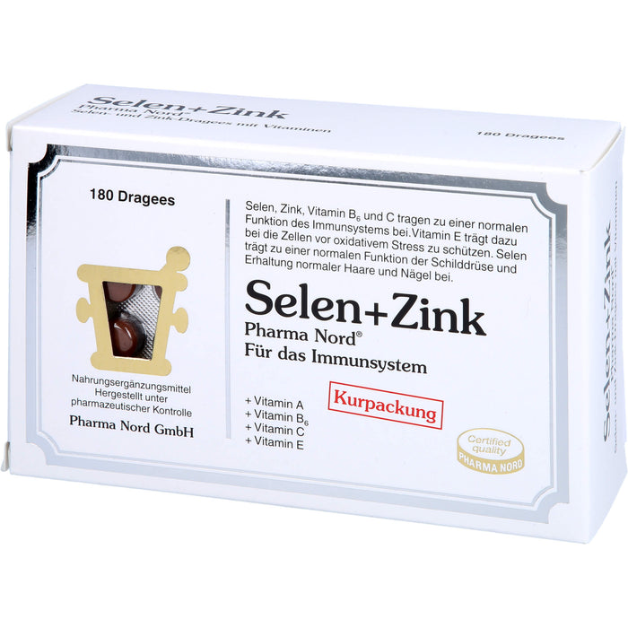 Selen + Zink Pharma Nord Dragees, 180 St. Tabletten