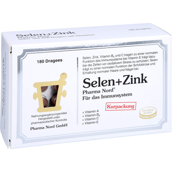 Selen + Zink Pharma Nord Dragees, 180 St. Tabletten