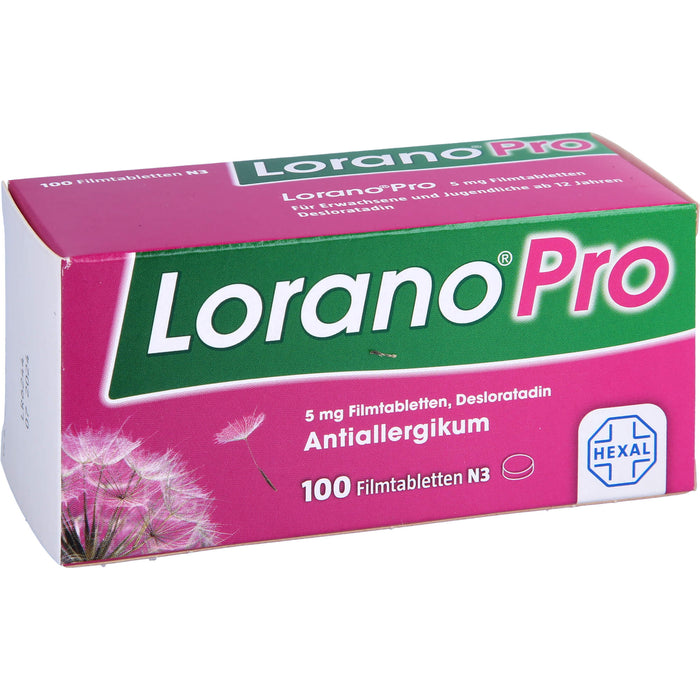 Lorano Pro 5 mg Filmtabletten Antiallergikum, 100 St. Tabletten