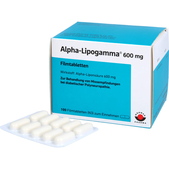 Alpha-Lipogamma 600 mg Filmtabletten, 100 St. Tabletten