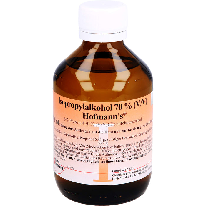 Isopropylalkohol 70% Hofmann's Desinfektionsmittel, 200 ml Lösung