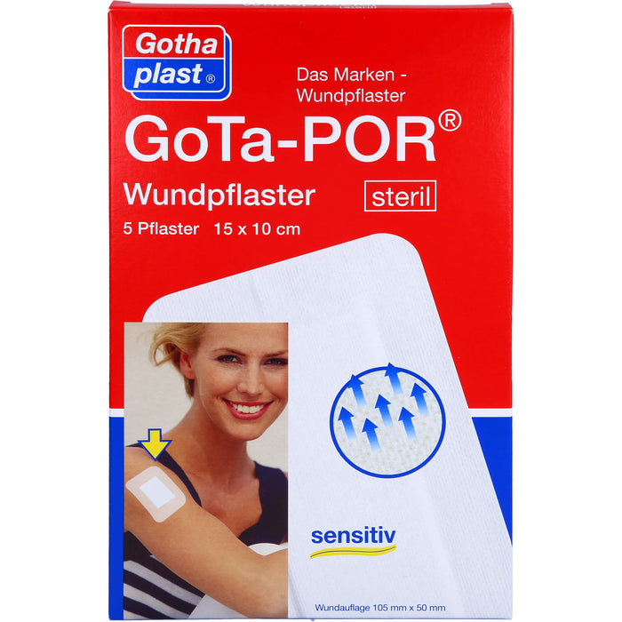 GoTa-POR Wundpflaster steril 150 mm x 100 mm, 5 St. Pflaster