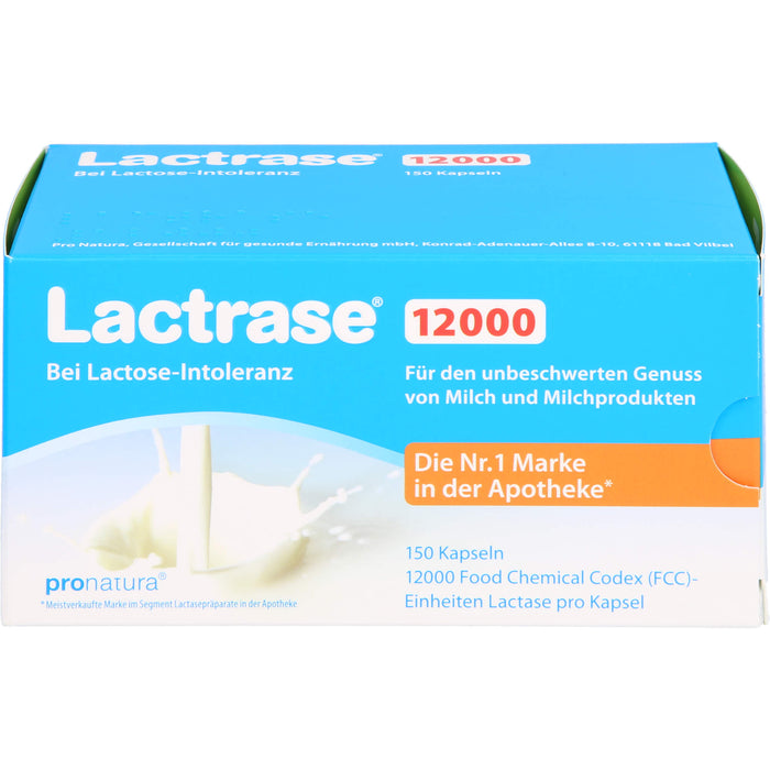 Lactrase 12000 bei Lactose-Intoleranz Kapseln, 150 St. Kapseln