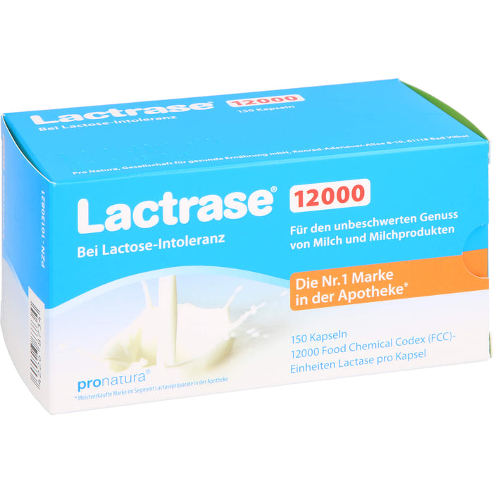 Lactrase 12000 bei Lactose-Intoleranz Kapseln, 150 St. Kapseln