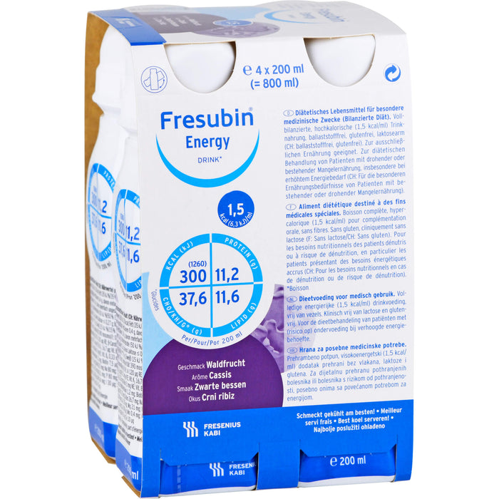 Fresubin Energy Drink Cappuccino Trinkflasche CPC, 4X200 ml LOE