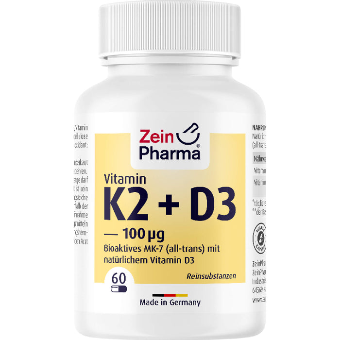 ZeinPharma Vitamin K2 plus D3 Kapseln, 60 St. Kapseln