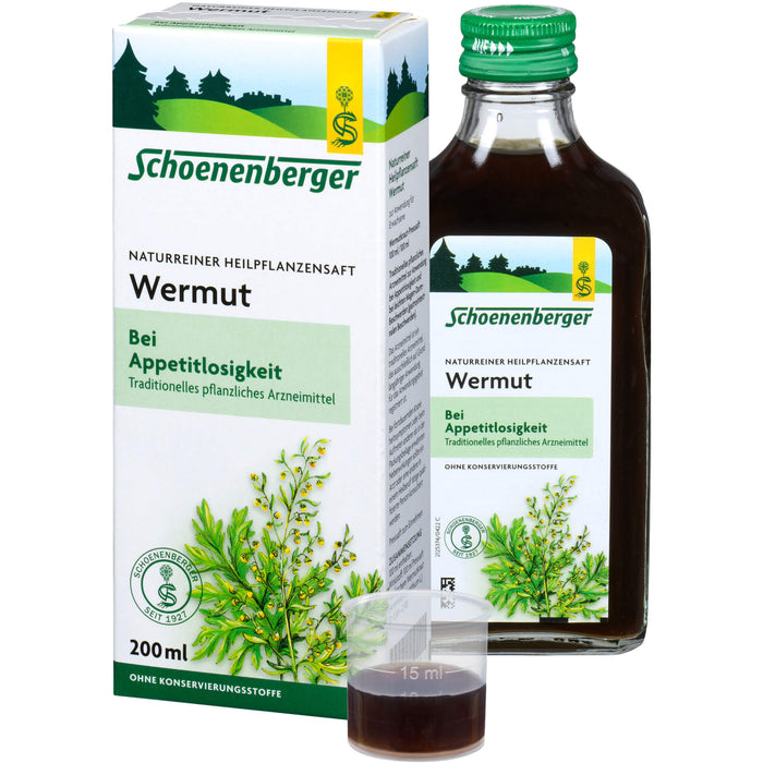 Schoenenberger Wermut naturreiner Heilpflanzensaft, 200 ml Lösung