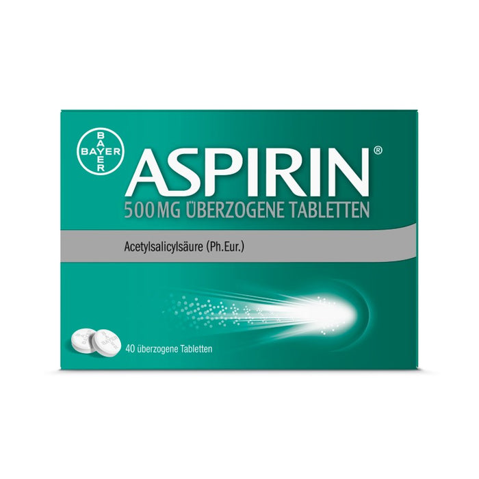 ASPIRIN 500 mg überzogene Tabletten, 40 St. Tabletten
