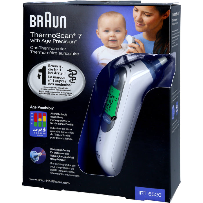 Braun ThermoScan 7 Ohr-Thermometer, 1 St. Fieberthermometer