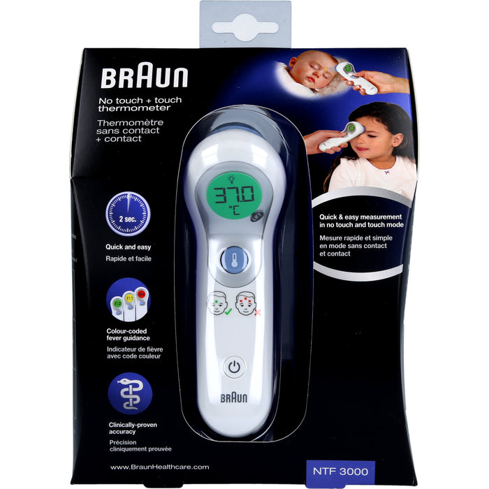 Braun NTF3000 No-Touch u. Stirnthermometer, 1 St