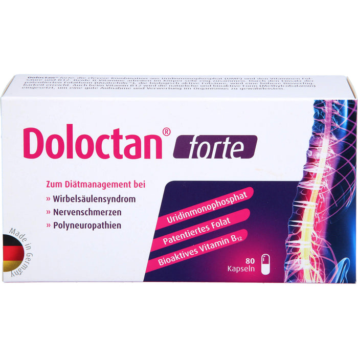 Doloctan forte Kapseln bei Wirbelsäulensyndrom, Nervenschmerzen und Polyneuropathien, 80 St. Kapseln