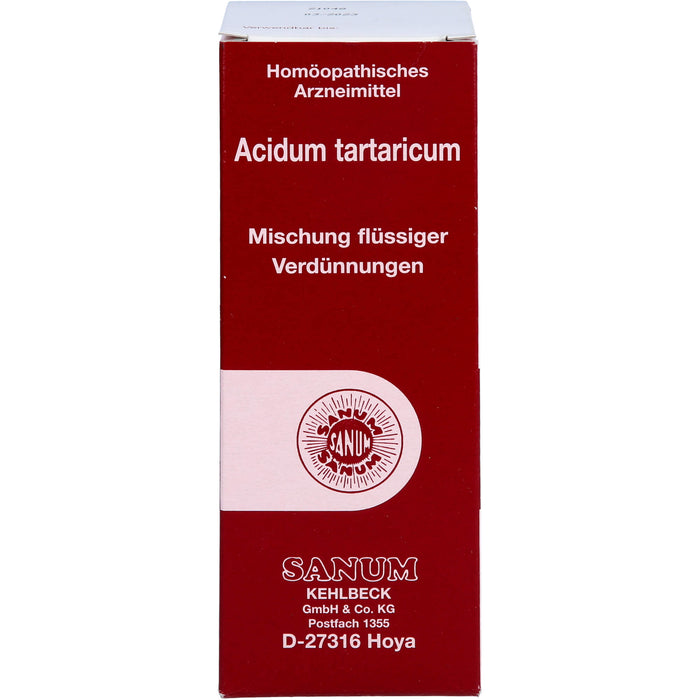 SANUM-Kehlbeck Acidum tartaricum Mischung, 100 ml Lösung