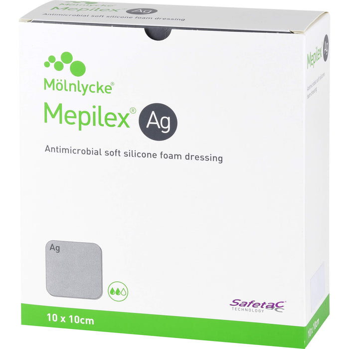 MEPILEX Ag Verband 10x10cm steril, 10 St VER