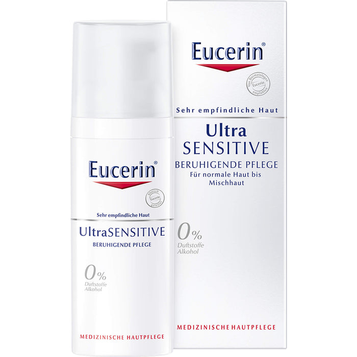Eucerin UltraSensitive beruhigende Pflege für normale bis Mischhaut, 50 ml Creme