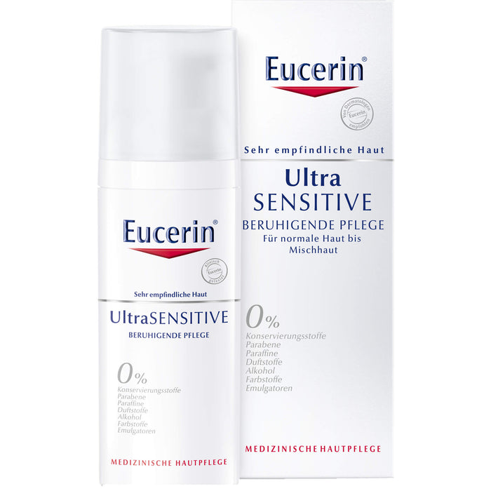 Eucerin UltraSensitive beruhigende Pflege für normale bis Mischhaut, 50 ml Creme