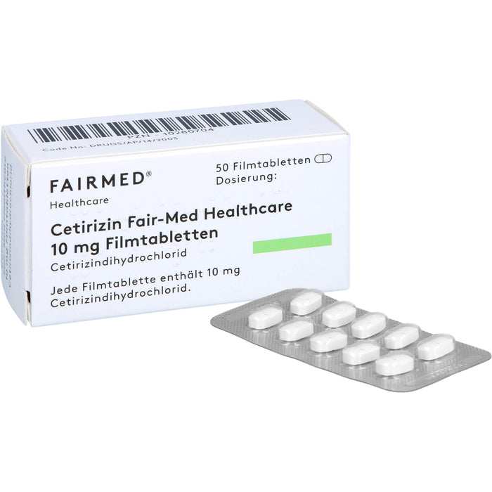 Cetirizin Fair-Med Healthcare 10 mg Filmtabletten, 50 St. Tabletten