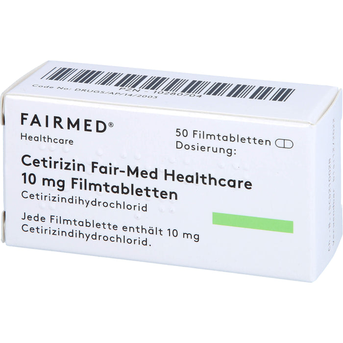 Cetirizin Fair-Med Healthcare 10 mg Filmtabletten, 50 St. Tabletten