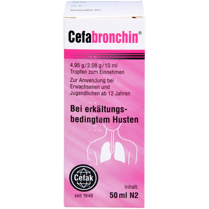 Cefabronchin, 4,95 g/2,08 g/10 ml, Tropfen zum Einnehmen, 50 ml TEI