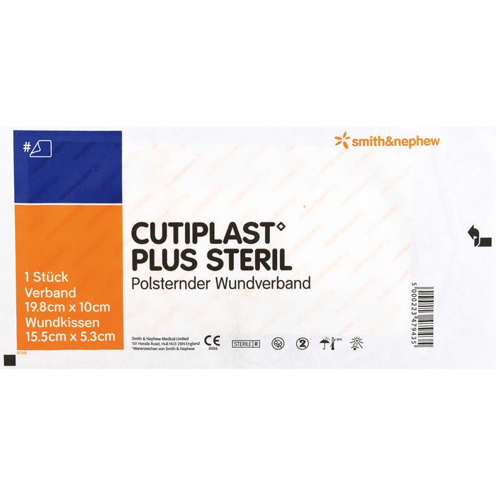 Cutiplast 10x19,8cm plus steril, 5 St. Wundauflagen