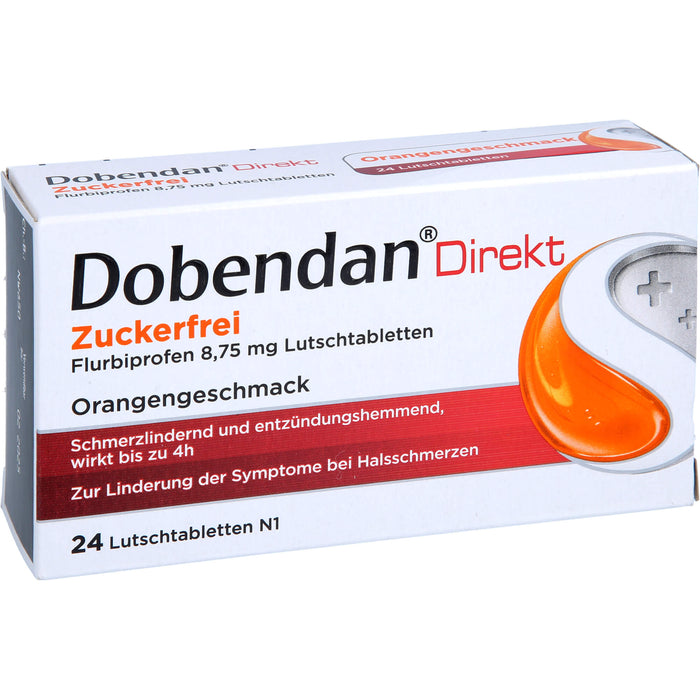 DOBENDAN Direkt Zuckerfrei Lutschtabletten bei starken Halsschmerzen & Schluckbeschwerden, 24 St. Tabletten