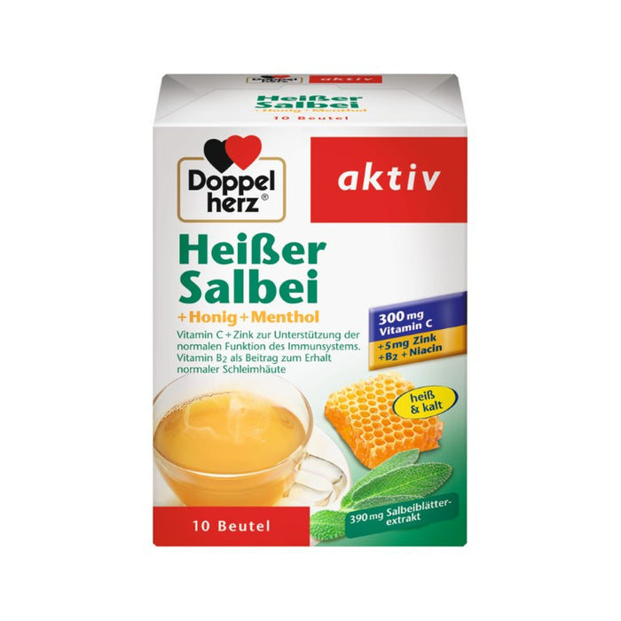 Doppelherz Heißer Salbei + Honig + Menthol Beutel, 10 St. Beutel