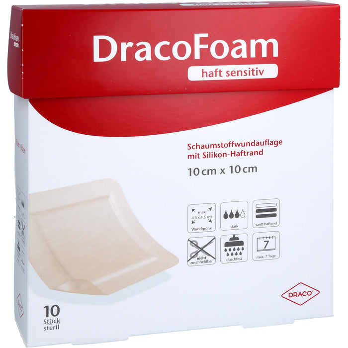 DracoFoam haft sensitiv Schaumstoffverband, 10 St VER